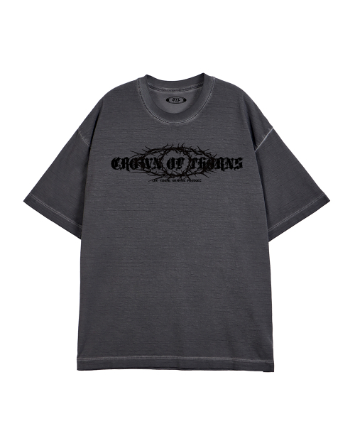 BY.L（バイエル）の「クラウントロンピグメント半袖Tシャツチャコール（Tシャツ/カットソー・メンズ・その他・MEDIUM/LARGE/X-LARGE/XX-LARGE）」の2枚目の写真