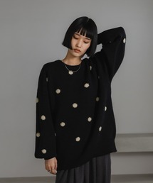 LOWRYS FARM | ドットジャガードニットプルオーバー 625139(ニット/セーター)