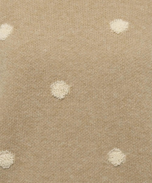 LOWRYS FARM（ローリーズファーム）の「ドットジャガードニットプルオーバー 625139（ニット/セーター・レディース・ブラック/ゴールド/グレー・FREE）」の4枚目の写真