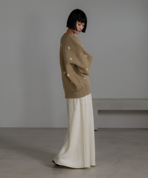 LOWRYS FARM（ローリーズファーム）の「ドットジャガードニットプルオーバー 625139（ニット/セーター・レディース・ブラック/ゴールド/グレー・FREE）」の20枚目の写真