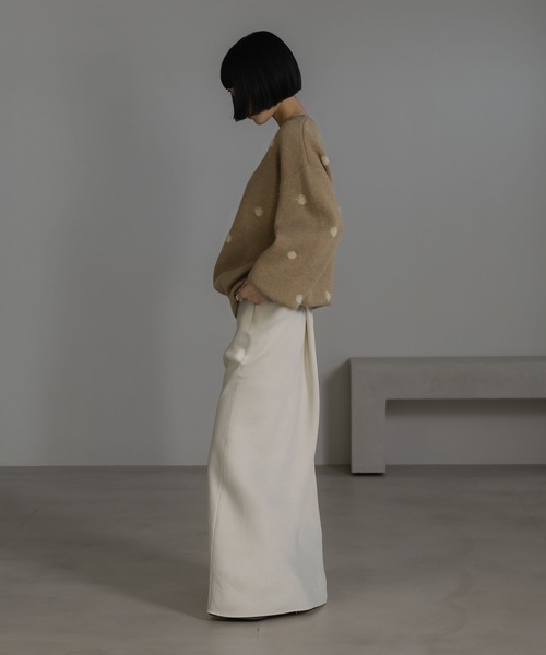 LOWRYS FARM（ローリーズファーム）の「ドットジャガードニットプルオーバー 625139（ニット/セーター・レディース・ブラック/ゴールド/グレー・FREE）」の18枚目の写真