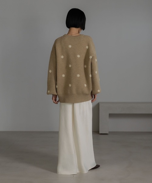 LOWRYS FARM（ローリーズファーム）の「ドットジャガードニットプルオーバー 625139（ニット/セーター・レディース・ブラック/ゴールド/グレー・FREE）」の17枚目の写真