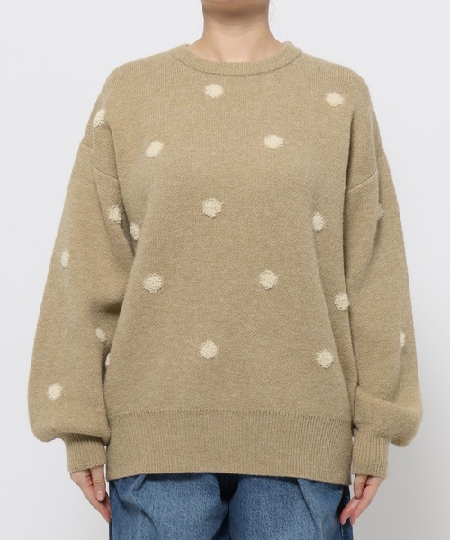 セール】ドットジャガードニットプルオーバー 625139（ニット/セーター