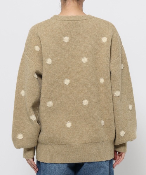 LOWRYS FARM（ローリーズファーム）の「ドットジャガードニットプルオーバー 625139（ニット/セーター・レディース・ブラック/ゴールド/グレー・FREE）」の11枚目の写真