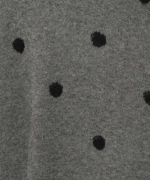 LOWRYS FARM（ローリーズファーム）の「ドットジャガードニットプルオーバー 625139（ニット/セーター・レディース・ブラック/ゴールド/グレー・FREE）」の5枚目の写真