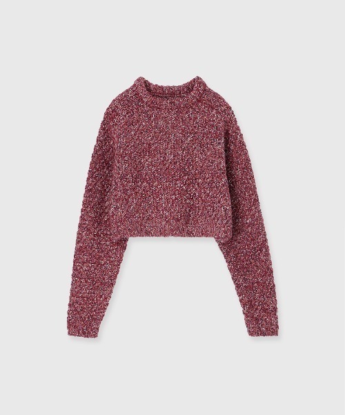 ミックスヤーンニットトップス（ニット/セーター）｜anuans（ア