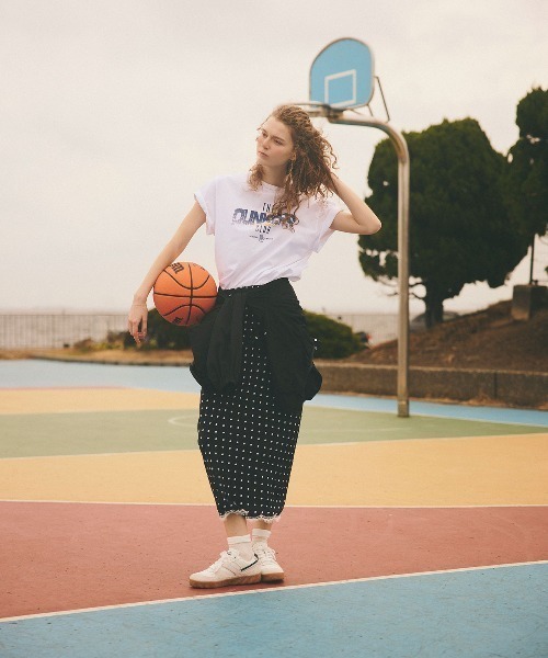 THE SHINZONE(ザ シンゾーン)の「THE SHINZONE/シンゾーン バスケットボールチームTEE BASKETBALL TEAM TEE 26MMSCU07(Tシャツ/カットソー・レディース・グレー/ホワイト/ネイビー・FREE)」の5枚目の写真