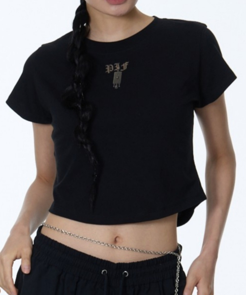 71TO96(チル ハナ トゥ グユク)の「Mini Keyring Crop T-Shirt (Black)(Tシャツ/カットソー・レディース・ブラック・FREE)」の4枚目の写真