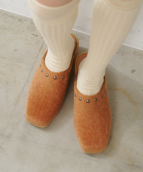 Kastane（カスタネ）の「ハラコラウンドスタッズミュール（サンダル・レディース・ブラウン/キャメル・38/37/36）」の8枚目の写真