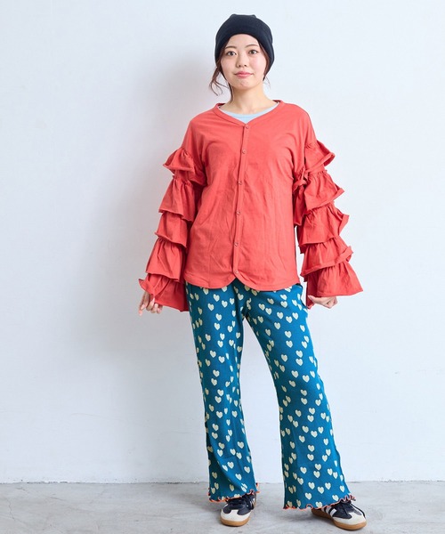 MARKEY'S（マーキーズ）の「ソウガラワッフルフレアーパンツ/おとな（その他パンツ・レディース・ブルー系その他/ホワイト系その他/グレー系その他/イエロー系その他・160cm）」の4枚目の写真