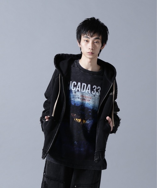 DANKE SCHON（ダンケシェーン）の「DankeSchon/ダンケシェーン/490 CHEMICAL ZIP HOODIE IRONCROSS（パーカー・メンズ・ブラック・M/L）」の6枚目の写真