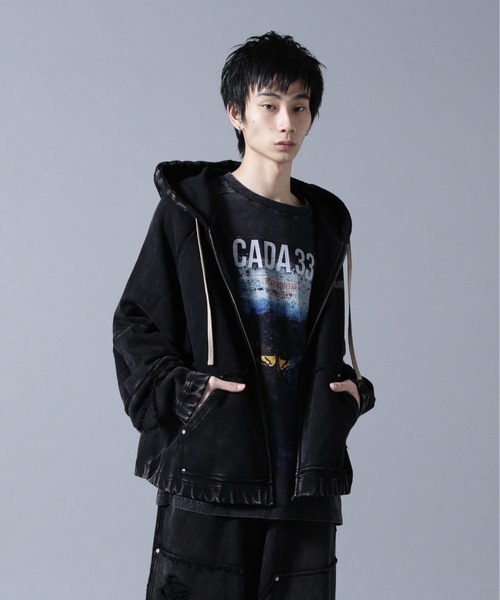 DANKE SCHON（ダンケシェーン）の「DankeSchon/ダンケシェーン/490 CHEMICAL ZIP HOODIE IRONCROSS（パーカー・メンズ・ブラック・M/L）」の8枚目の写真