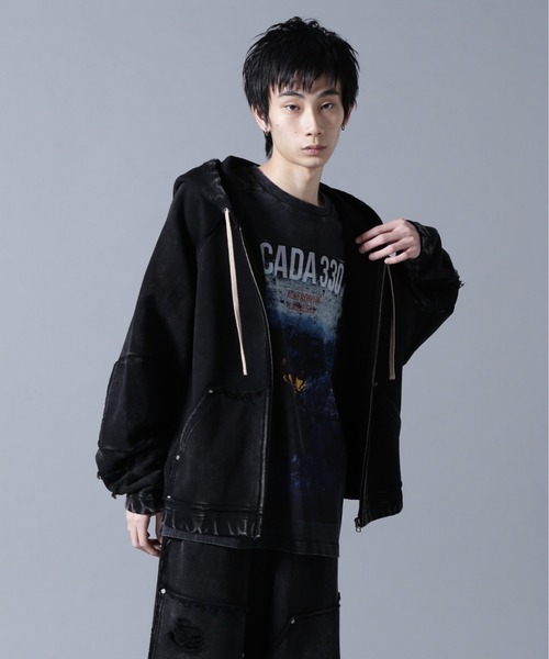 DankeSchon/ダンケシェーン/490 CHEMICAL ZIP HOODIE IRONCROSS