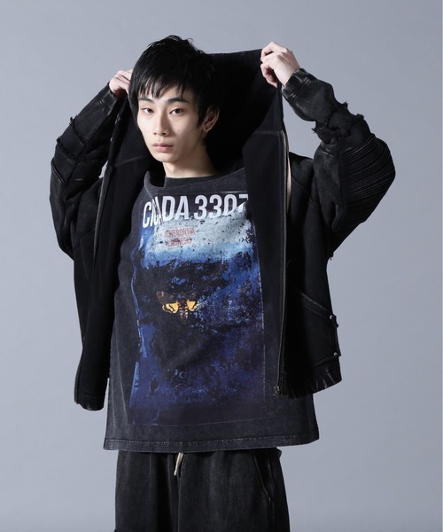 DANKE SCHON（ダンケシェーン）の「DankeSchon/ダンケシェーン/490 CHEMICAL ZIP HOODIE IRONCROSS（パーカー・メンズ・ブラック・M/L）」の10枚目の写真