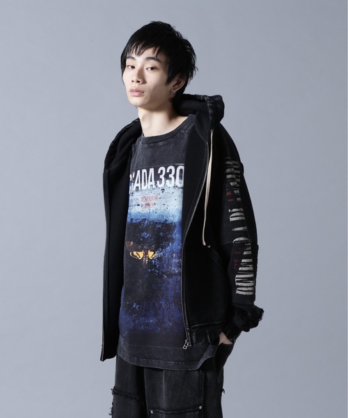 DANKE SCHON（ダンケシェーン）の「DankeSchon/ダンケシェーン/490 CHEMICAL ZIP HOODIE IRONCROSS（パーカー・メンズ・ブラック・M/L）」の11枚目の写真