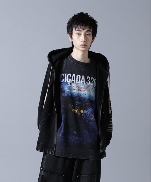 DANKE SCHON（ダンケシェーン）の「DankeSchon/ダンケシェーン/490 CHEMICAL ZIP HOODIE IRONCROSS（パーカー・メンズ・ブラック・M/L）」の12枚目の写真