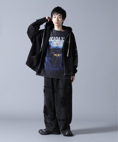 DANKE SCHON（ダンケシェーン）の「DankeSchon/ダンケシェーン/490 CHEMICAL ZIP HOODIE IRONCROSS（パーカー・メンズ・ブラック・M/L）」の16枚目の写真