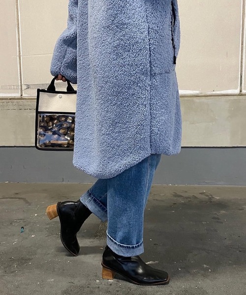 merrylatte（メリーラテ）の「ソフトボアパイピングコート【Primaras】（その他アウター・レディース・ブルー/ブラウン/ホワイト・M/L/XL）」の9枚目の写真