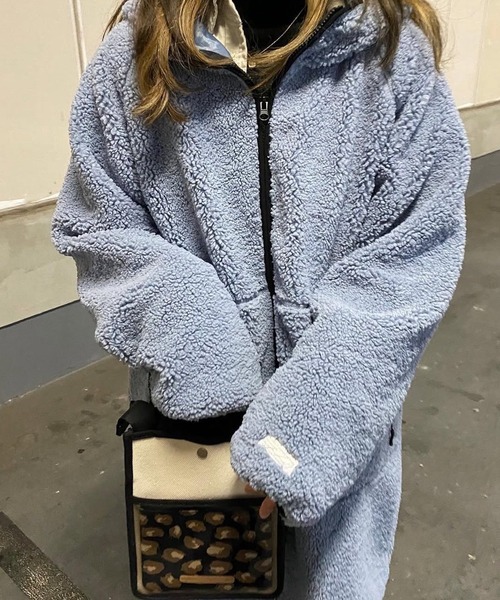 merrylatte（メリーラテ）の「ソフトボアパイピングコート【Primaras】（その他アウター・レディース・ブルー/ブラウン/ホワイト・M/L/XL）」の11枚目の写真