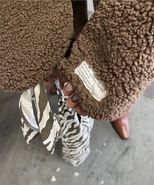 merrylatte（メリーラテ）の「ソフトボアパイピングコート【Primaras】（その他アウター・レディース・ブルー/ブラウン/ホワイト・M/L/XL）」の14枚目の写真