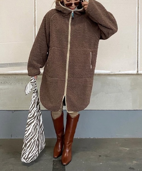 merrylatte（メリーラテ）の「ソフトボアパイピングコート【Primaras】（その他アウター・レディース・ブルー/ブラウン/ホワイト・M/L/XL）」の15枚目の写真