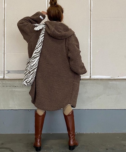 merrylatte（メリーラテ）の「ソフトボアパイピングコート【Primaras】（その他アウター・レディース・ブルー/ブラウン/ホワイト・M/L/XL）」の17枚目の写真