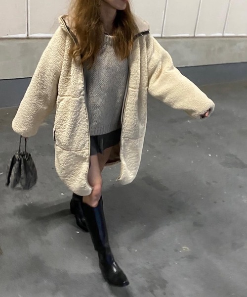 merrylatte（メリーラテ）の「ソフトボアパイピングコート【Primaras】（その他アウター・レディース・ブルー/ブラウン/ホワイト・M/L/XL）」の19枚目の写真