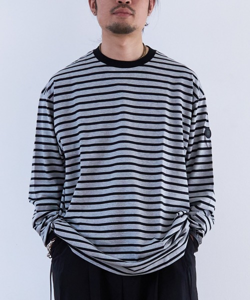 NNBF(エヌエヌビーエフ )の「NNBF BORDER L/S T-SHIRTS(Tシャツ/カットソー・メンズ・ブルー系その他/グレー/ブラック/ネイビー・MEDIUM/LARGE/X-LARGE)」の1枚目の写真