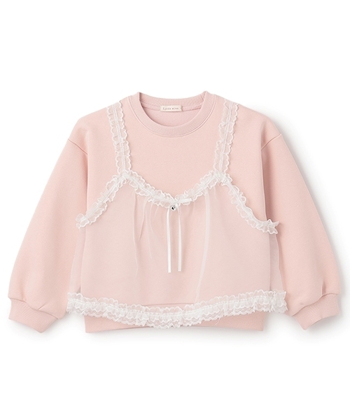 Lycee mine（リセマイン）の「【Lycee mine バレエシリーズ】キャミドッキンクスウェット（スウェット・キッズ・ベビーピンク/ライトブルー/トップグレー/クリーム/バイオレット・130cm/140cm/150cm/100cm/110cm/120cm）」の10枚目の写真