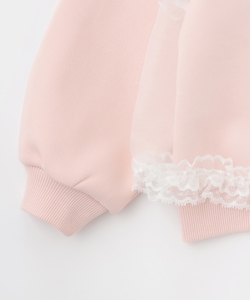 Lycee mine（リセマイン）の「【Lycee mine バレエシリーズ】キャミドッキンクスウェット（スウェット・キッズ・ベビーピンク/ライトブルー/トップグレー/クリーム/バイオレット・130cm/140cm/150cm/100cm/110cm/120cm）」の14枚目の写真