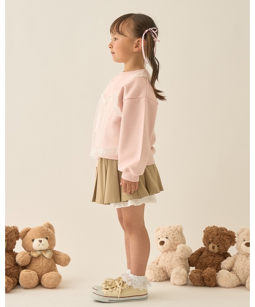 Lycee mine(リセマイン)の「【Lycee mine バレエシリーズ】キャミドッキンクスウェット【子供服】【キッズ】【女の子】(スウェット・キッズ・ベビーピンク/ライトブルー/トップグレー/クリーム/バイオレット・130cm/140cm/150cm/100cm/110cm/120cm)」の15枚目の写真