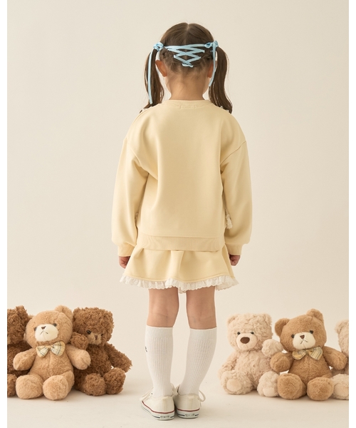Lycee mine(リセマイン)の「【Lycee mine バレエシリーズ】キャミドッキンクスウェット【子供服】【キッズ】【女の子】(スウェット・キッズ・ベビーピンク/ライトブルー/トップグレー/クリーム/バイオレット・130cm/140cm/150cm/100cm/110cm/120cm)」の9枚目の写真