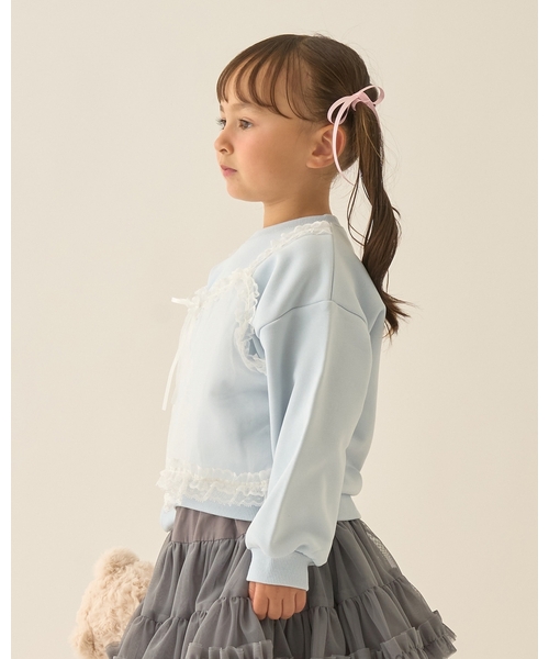 Lycee mine(リセマイン)の「【Lycee mine バレエシリーズ】キャミドッキンクスウェット【子供服】【キッズ】【女の子】(スウェット・キッズ・ベビーピンク/ライトブルー/トップグレー/クリーム/バイオレット・130cm/140cm/150cm/100cm/110cm/120cm)」の7枚目の写真