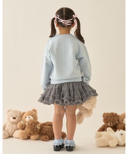 Lycee mine(リセマイン)の「【Lycee mine バレエシリーズ】キャミドッキンクスウェット【子供服】【キッズ】【女の子】(スウェット・キッズ・ベビーピンク/ライトブルー/トップグレー/クリーム/バイオレット・130cm/140cm/150cm/100cm/110cm/120cm)」の6枚目の写真