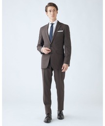 SUIT SELECT（スーツセレクト）の「【おうちで洗えるストレッチスーツ】【すぐ着られるパンツ裾上げ済仕様】【SLIM TAPERED】【通年】2釦シングルテーパードパンツスーツ/ウエストシャーリング/「4S」（スーツセット）」