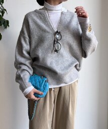 DouDou | 深Vスリットニット(ニット/セーター)