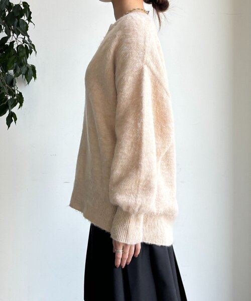 DouDou（ドゥドゥ）の「深Vスリットニット（ニット/セーター・レディース・ライトベージュ/ブラック/グレー/ブルー・FREE）」の19枚目の写真