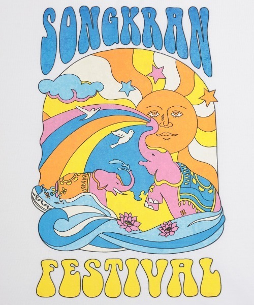 チチカカ（チチカカ）の「カラフルソンクラーンプリントＴシャツ【ユニセックス】（Tシャツ/カットソー・メンズ・カラフル/チャコールグレー・LARGE/MEDIUM）」の14枚目の写真