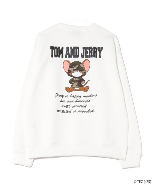 Tom＆Jerry（トムアンドジェリー）の「【公式】トムとジェリー　アップリケ&サガラスウェット（スウェット・レディース・オートミール/ブラック/ホワイト/ブラウン・L/M）」の5枚目の写真