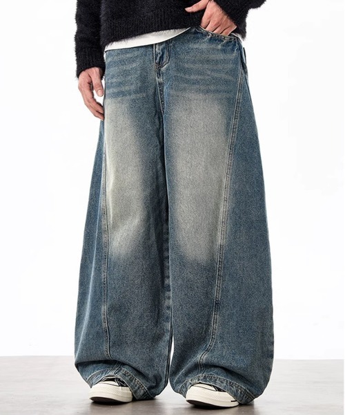 NEW GENTLEMAN（ニュージェントルマン）の「バイカルデニム ワイドバギー バルーン バレル パンツ（デニムパンツ・メンズ・ブルー・M/S/L）」の11枚目の写真