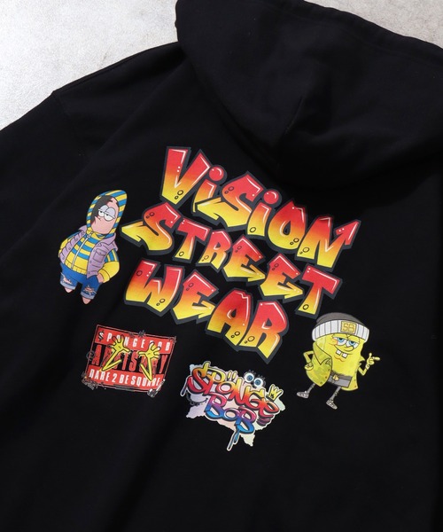 VISION STREET WEAR(ヴィジョンストリートウェア)の「【VISION STREET WEAR/ヴィジョンストリートウェア】×【SpongeBob/スポンジボブ】ロゴ ジップ フーディー パーカー(パーカー・メンズ・ライトグレー/ブルー/ブラック・LL/L/M)」の20枚目の写真