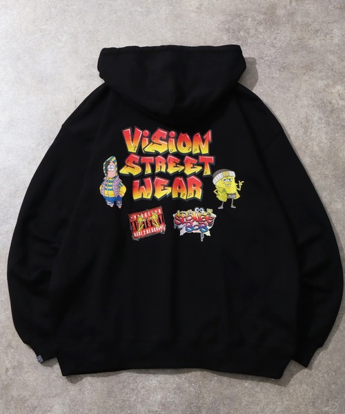 VISION STREET WEAR(ヴィジョンストリートウェア)の「【VISION STREET WEAR/ヴィジョンストリートウェア】×【SpongeBob/スポンジボブ】ロゴ ジップ フーディー パーカー(パーカー・メンズ・ライトグレー/ブルー/ブラック・LL/L/M)」の15枚目の写真