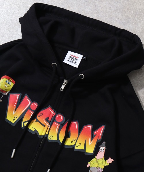 VISION STREET WEAR(ヴィジョンストリートウェア)の「【VISION STREET WEAR/ヴィジョンストリートウェア】×【SpongeBob/スポンジボブ】ロゴ ジップ フーディー パーカー(パーカー・メンズ・ライトグレー/ブルー/ブラック・LL/L/M)」の18枚目の写真