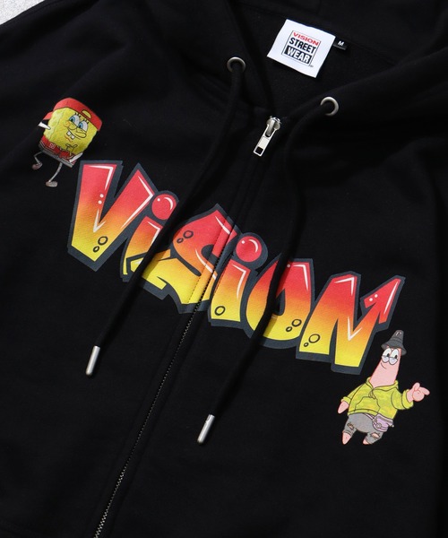 VISION STREET WEAR(ヴィジョンストリートウェア)の「【VISION STREET WEAR/ヴィジョンストリートウェア】×【SpongeBob/スポンジボブ】ロゴ ジップ フーディー パーカー(パーカー・メンズ・ライトグレー/ブルー/ブラック・LL/L/M)」の19枚目の写真