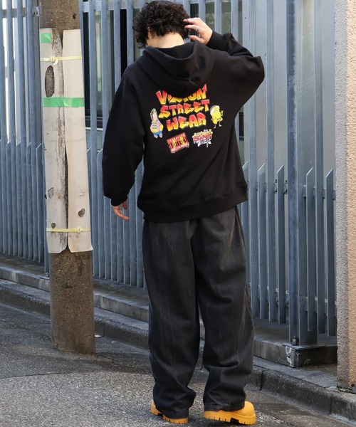 VISION STREET WEAR(ヴィジョンストリートウェア)の「【VISION STREET WEAR/ヴィジョンストリートウェア】×【SpongeBob/スポンジボブ】ロゴ ジップ フーディー パーカー(パーカー・メンズ・ライトグレー/ブルー/ブラック・LL/L/M)」の14枚目の写真