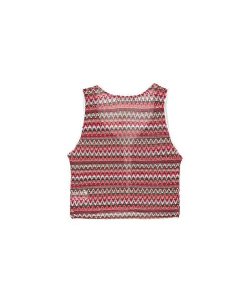 SALAD BAGUNI(サラダバグニ)の「Lace jacquard vest - burgundy(ベスト・レディース・その他・FREE)」の2枚目の写真