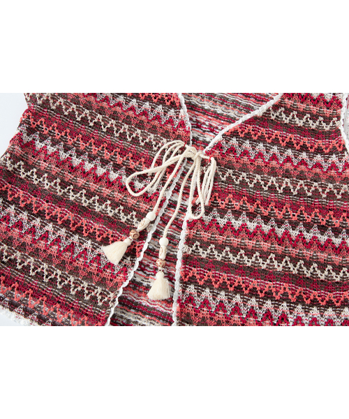 SALAD BAGUNI(サラダバグニ)の「Lace jacquard vest - burgundy(ベスト・レディース・その他・FREE)」の5枚目の写真