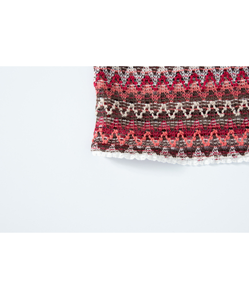 SALAD BAGUNI(サラダバグニ)の「Lace jacquard vest - burgundy(ベスト・レディース・その他・FREE)」の6枚目の写真
