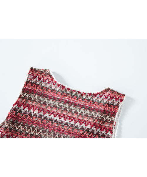 SALAD BAGUNI(サラダバグニ)の「Lace jacquard vest - burgundy(ベスト・レディース・その他・FREE)」の7枚目の写真