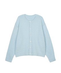 GUVO（グボ）の「Out seam round-neck cardigan, sky-blue（カーディガン/ボレロ）」
